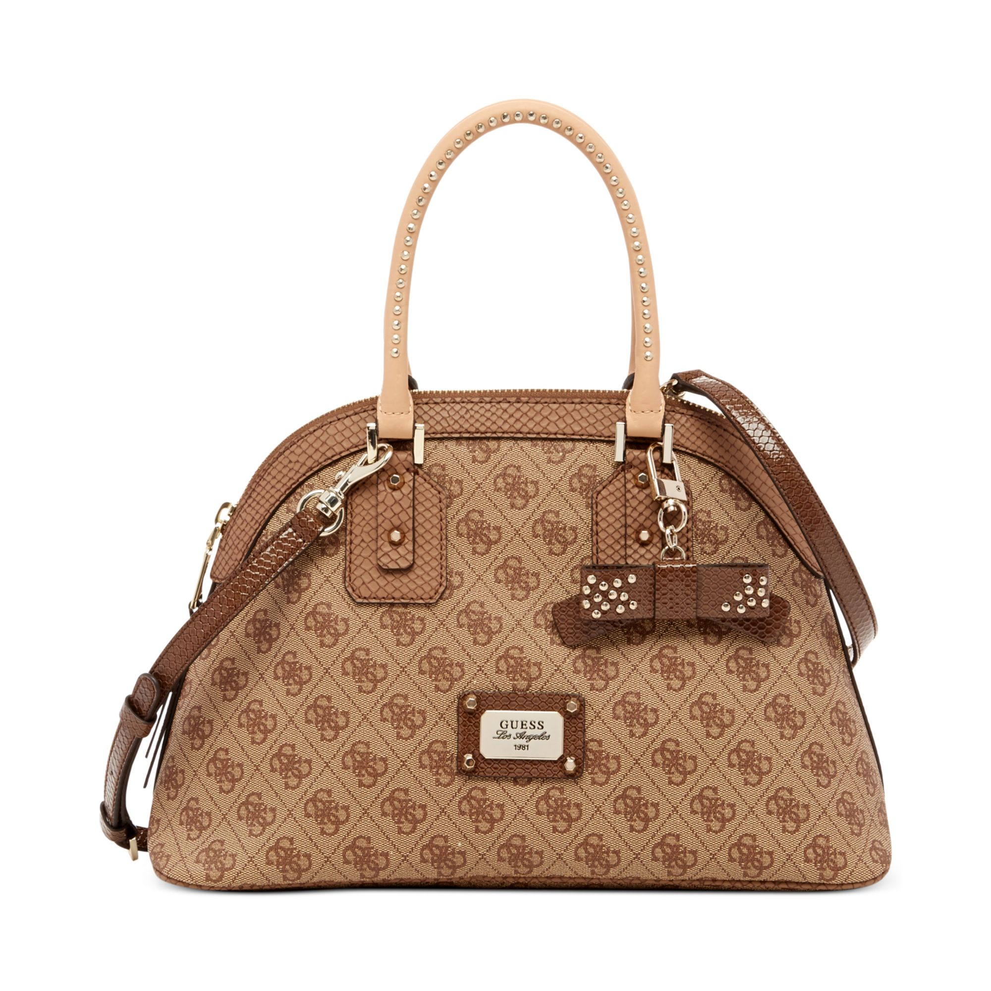 Guess Cheatin Heart Dome Satchel in Brown | Lyst
