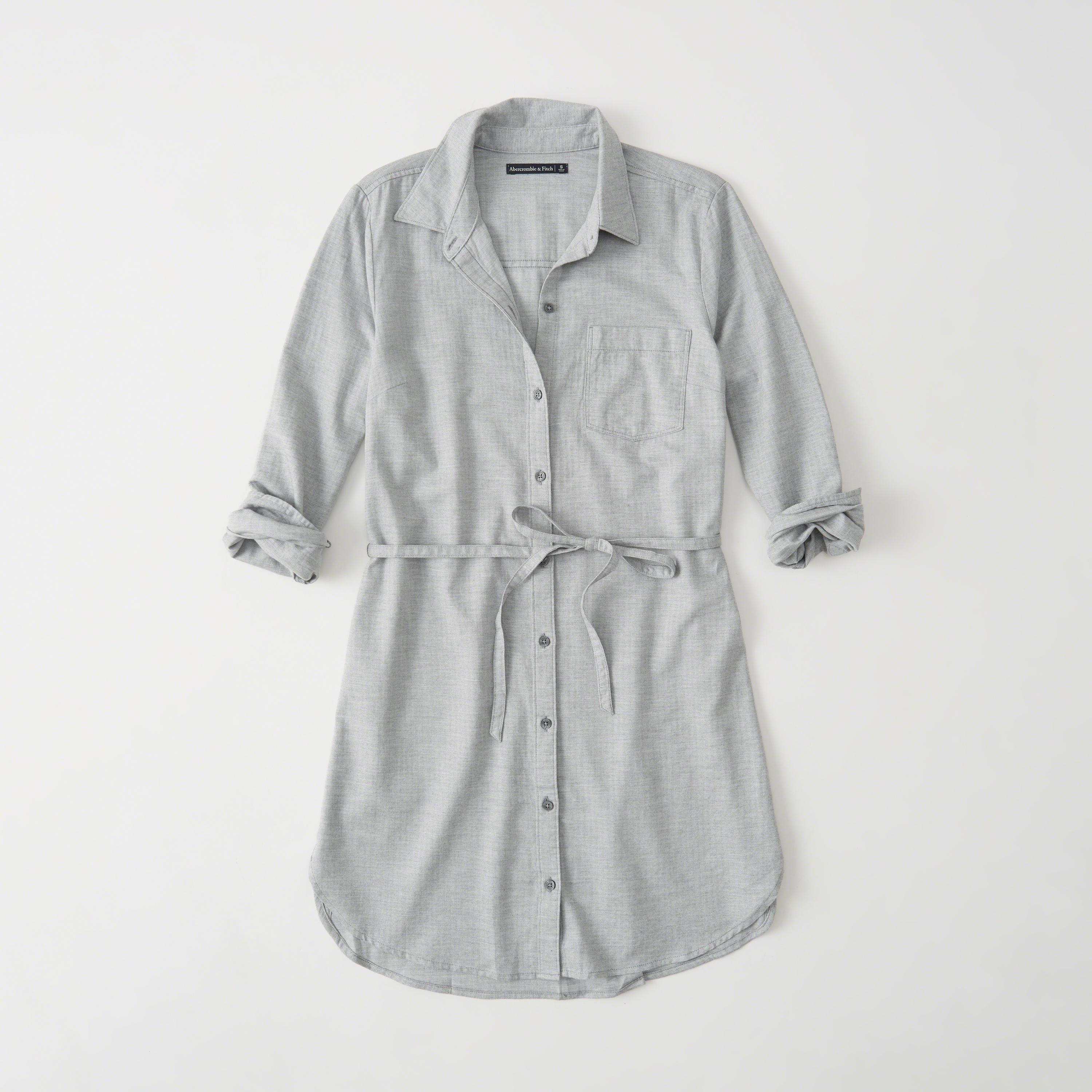 Lyst Abercrombie  fitch Shirt  Dress  in Gray