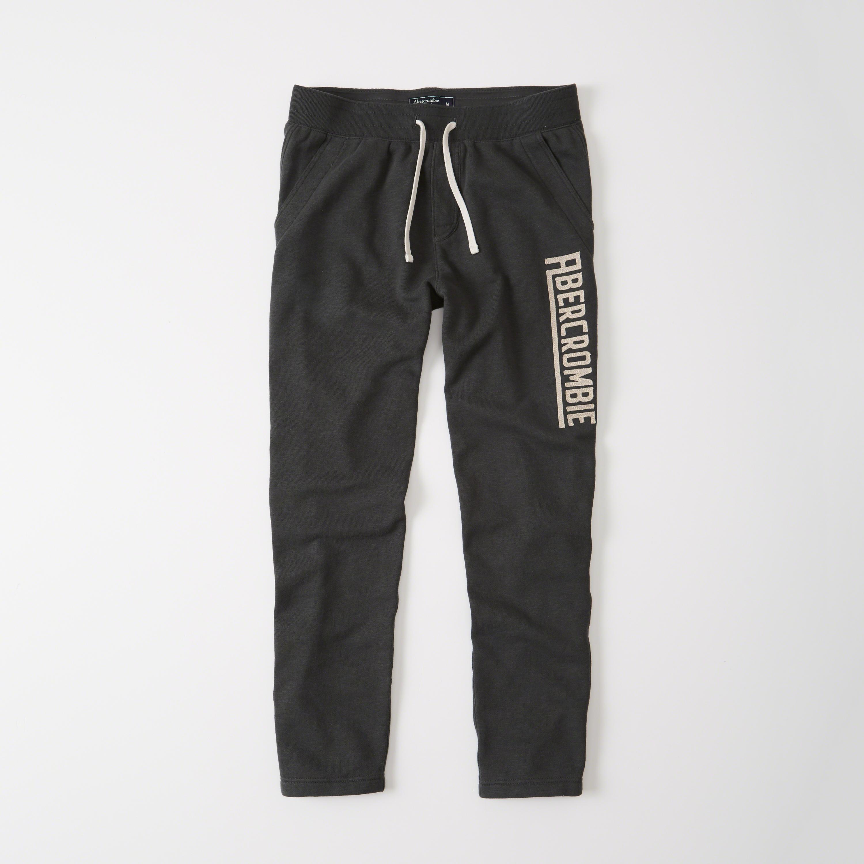 sweatpants with logo on front