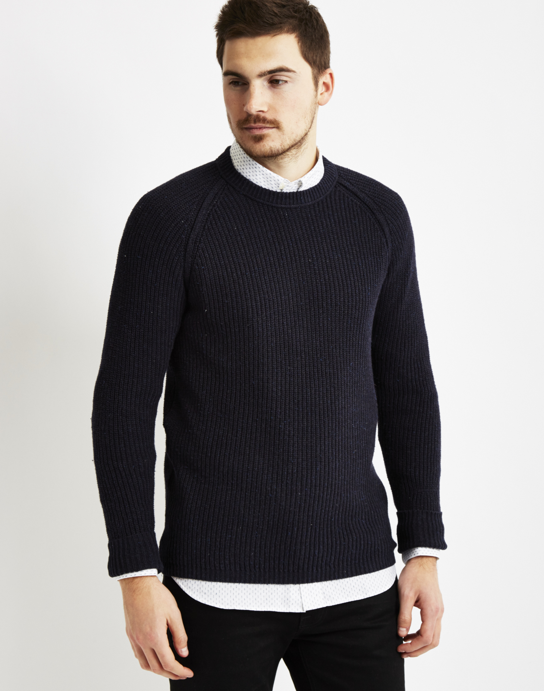 Only & sons Mens Knitted Crew Neck Sweatshirt Navy in Blue for Men ...