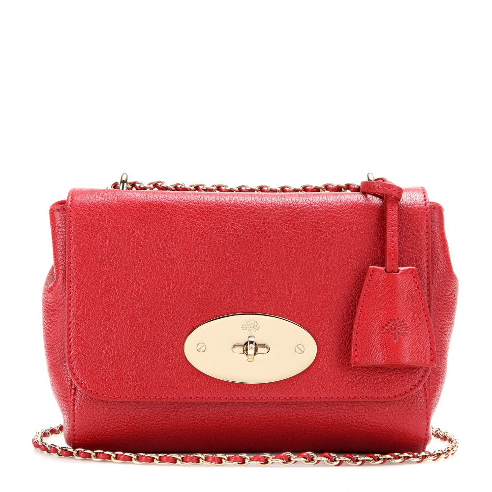 Lyst Mulberry Lily Glossy Leather Shoulder Bag in Red