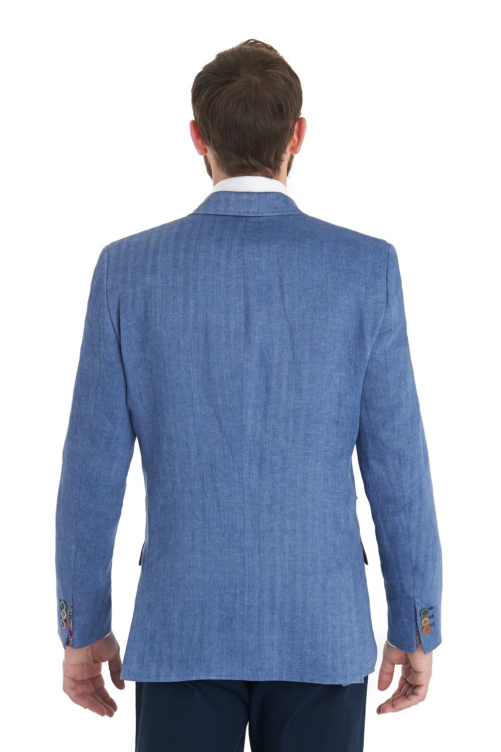 Ted baker Tailored Fit Blue Herringbone Jacket in Blue for Men Lyst