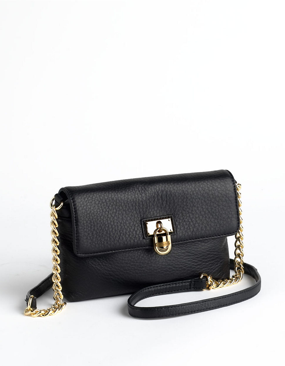 Lyst - Calvin klein Leather Crossbody Bag in Black