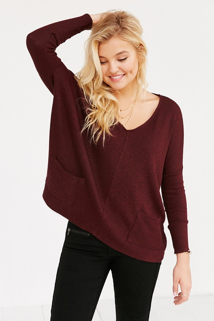 Lyst - Bdg Mia Pocket Pullover Sweater in Purple
