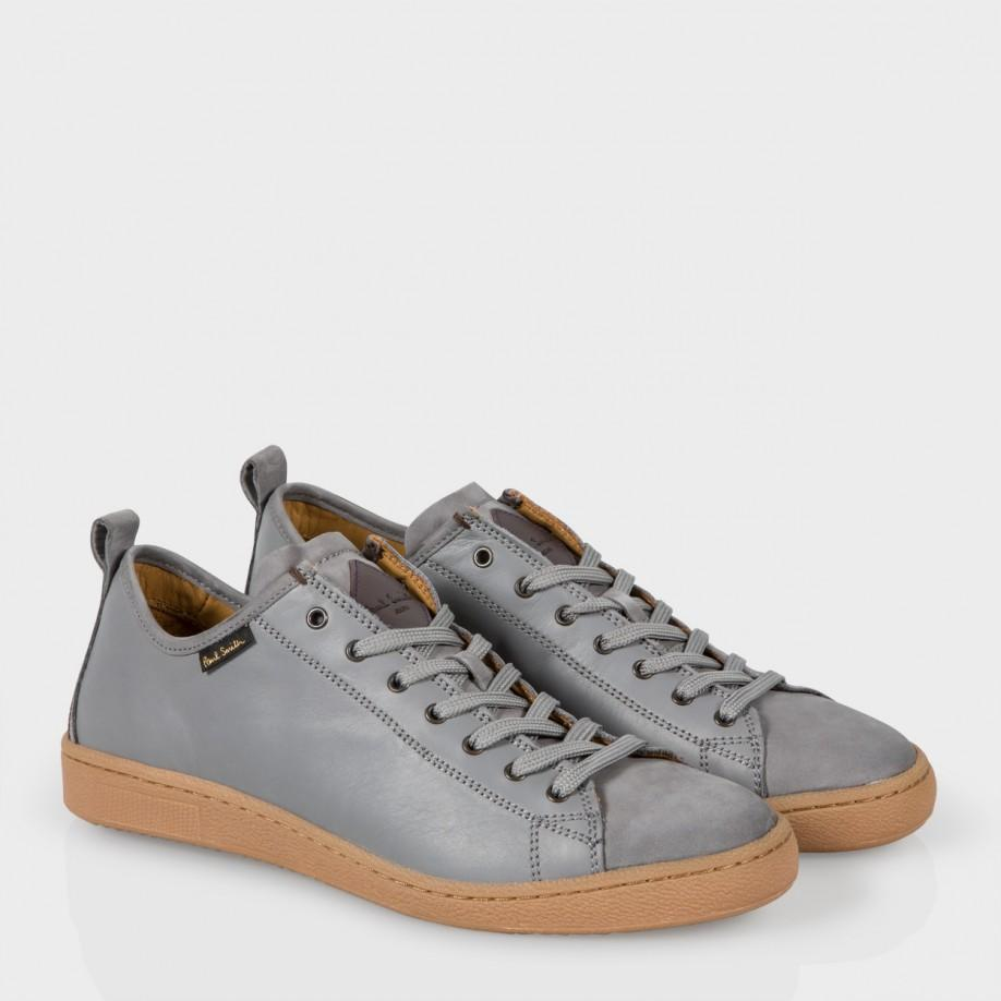 Paul smith Men's Grey Leather And Nubuck 'miyata' Trainers in Gray for Men | Lyst