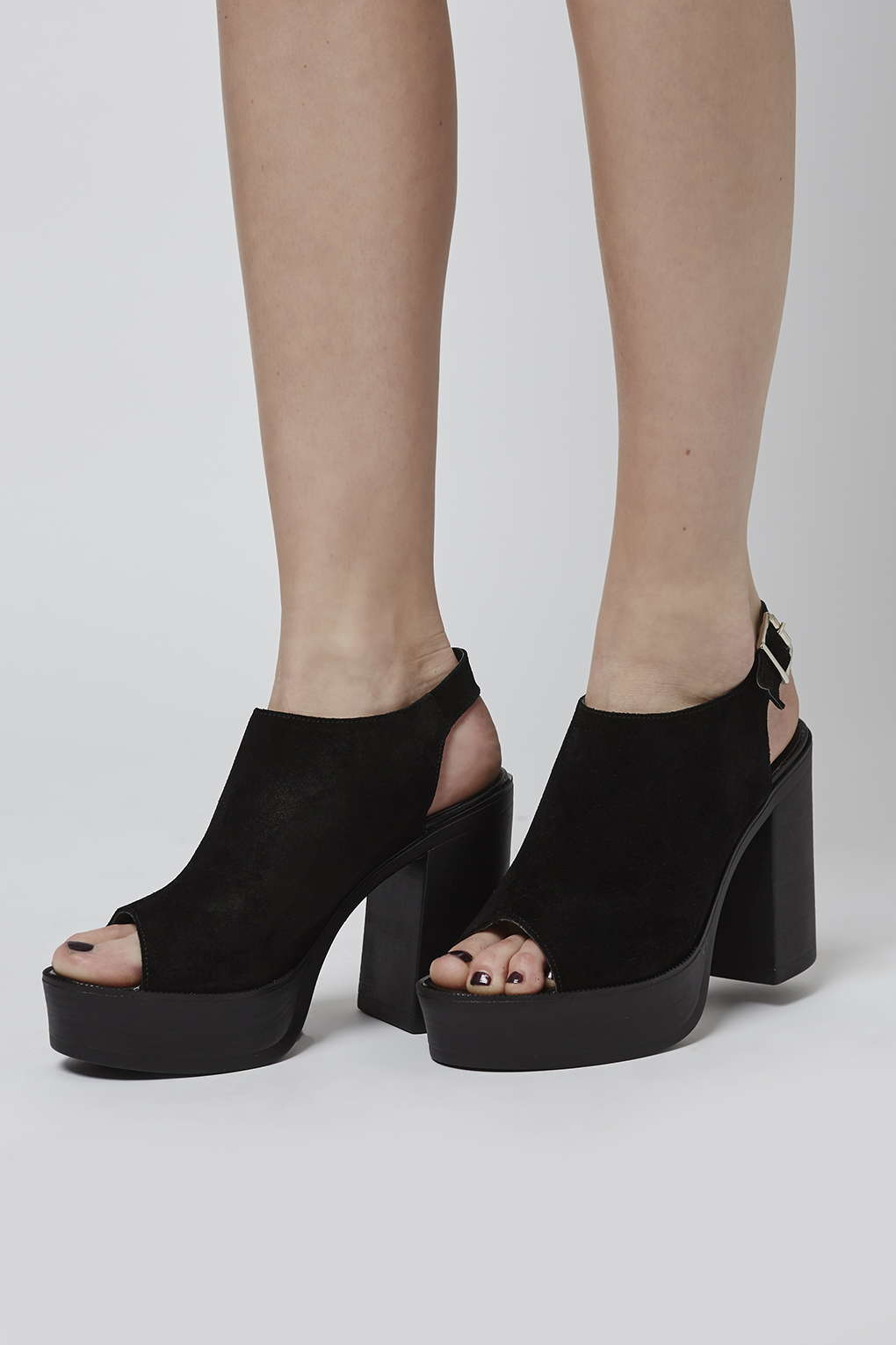 Lyst TOPSHOP Nya Chunky Platform Sandals  in Black