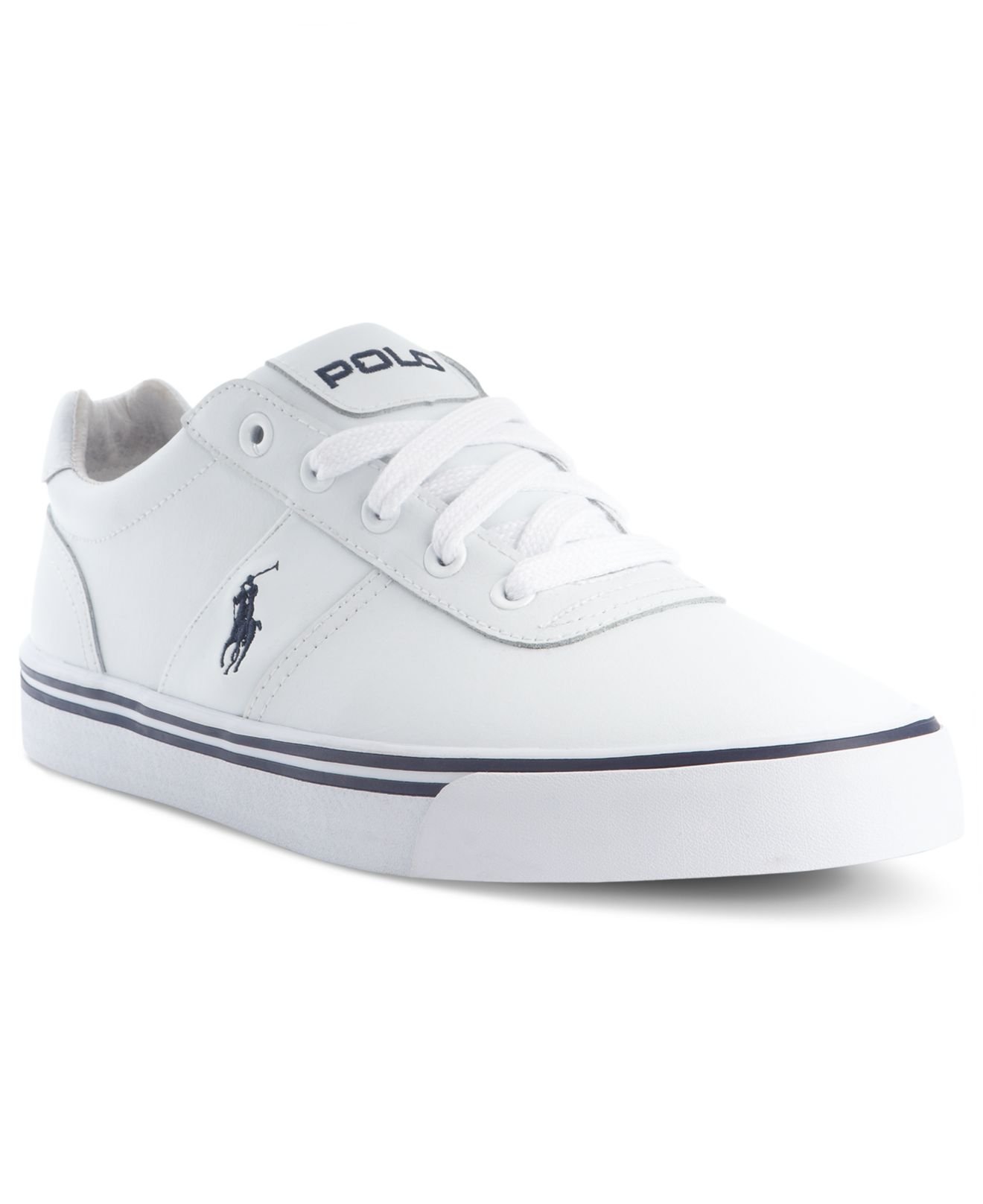  Polo  Ralph  Lauren  Hanford Leather Sneakers in White  for 