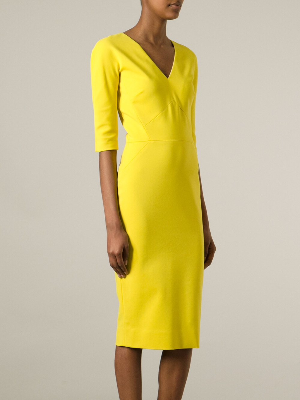 victoria beckham v neck dress