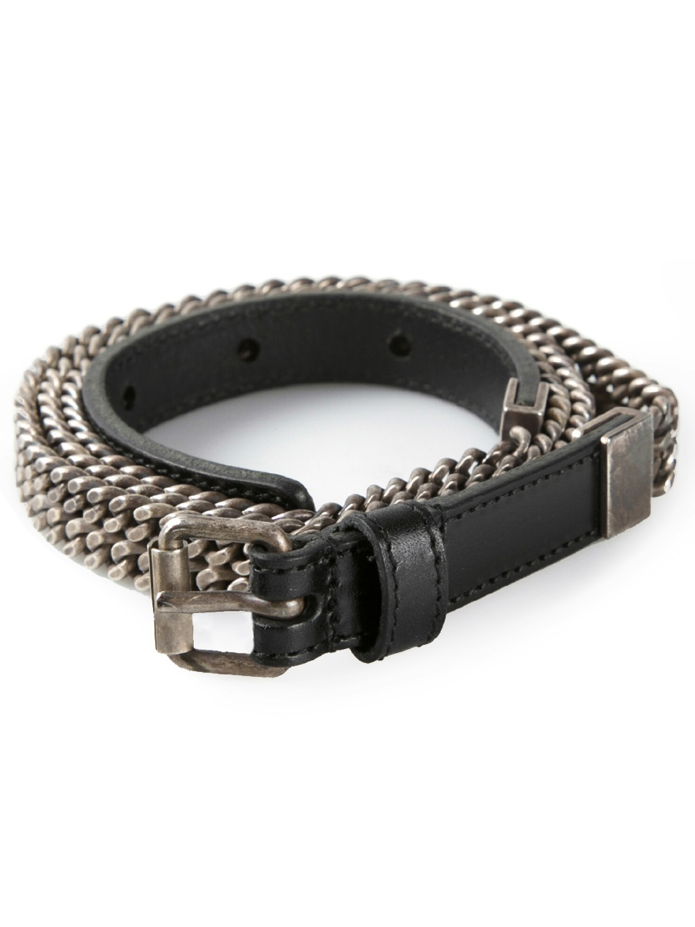 Lyst - Saint laurent Chain Belt in Black