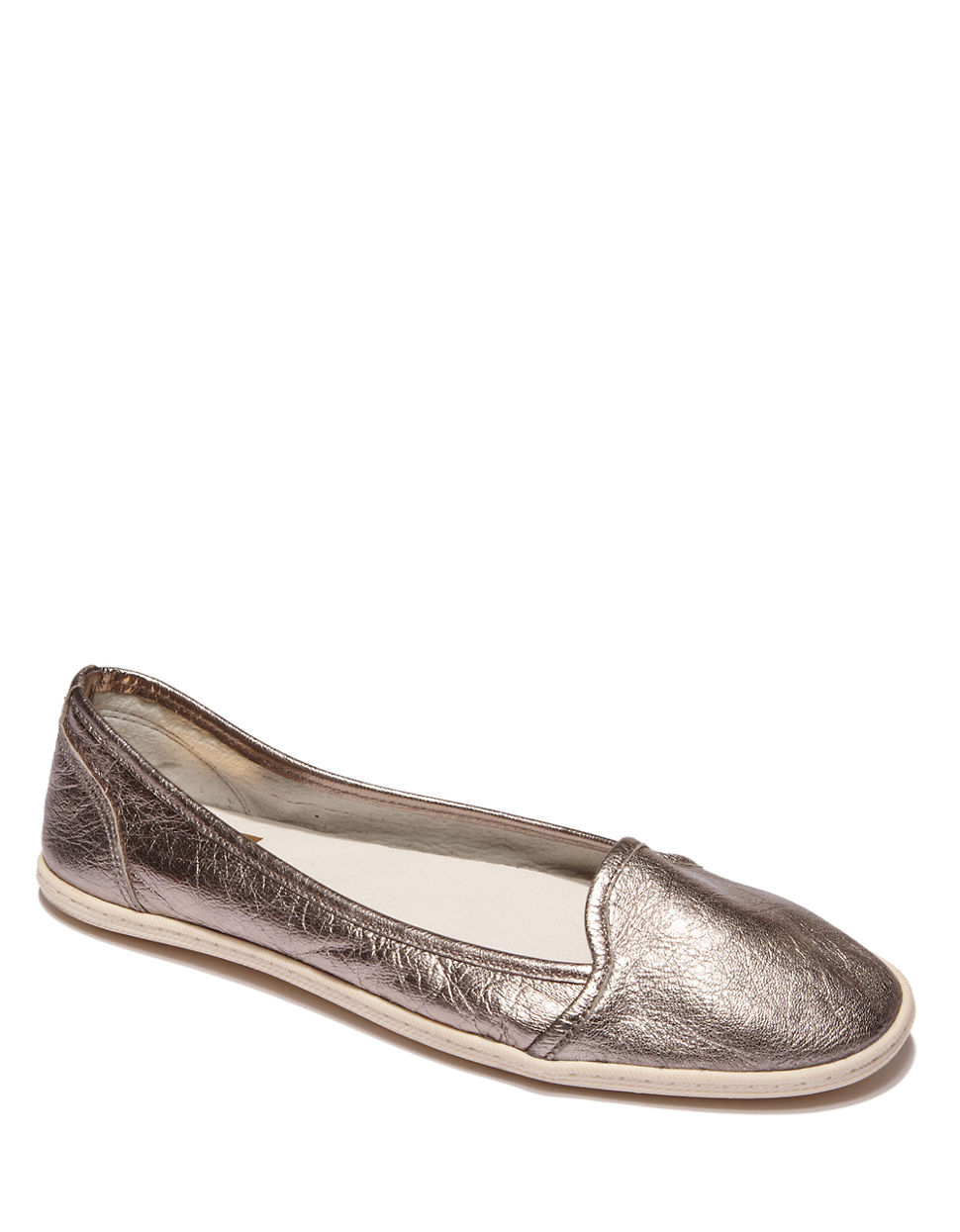 Dv By Dolce Vita Soloman Suede Flats in Silver | Lyst
