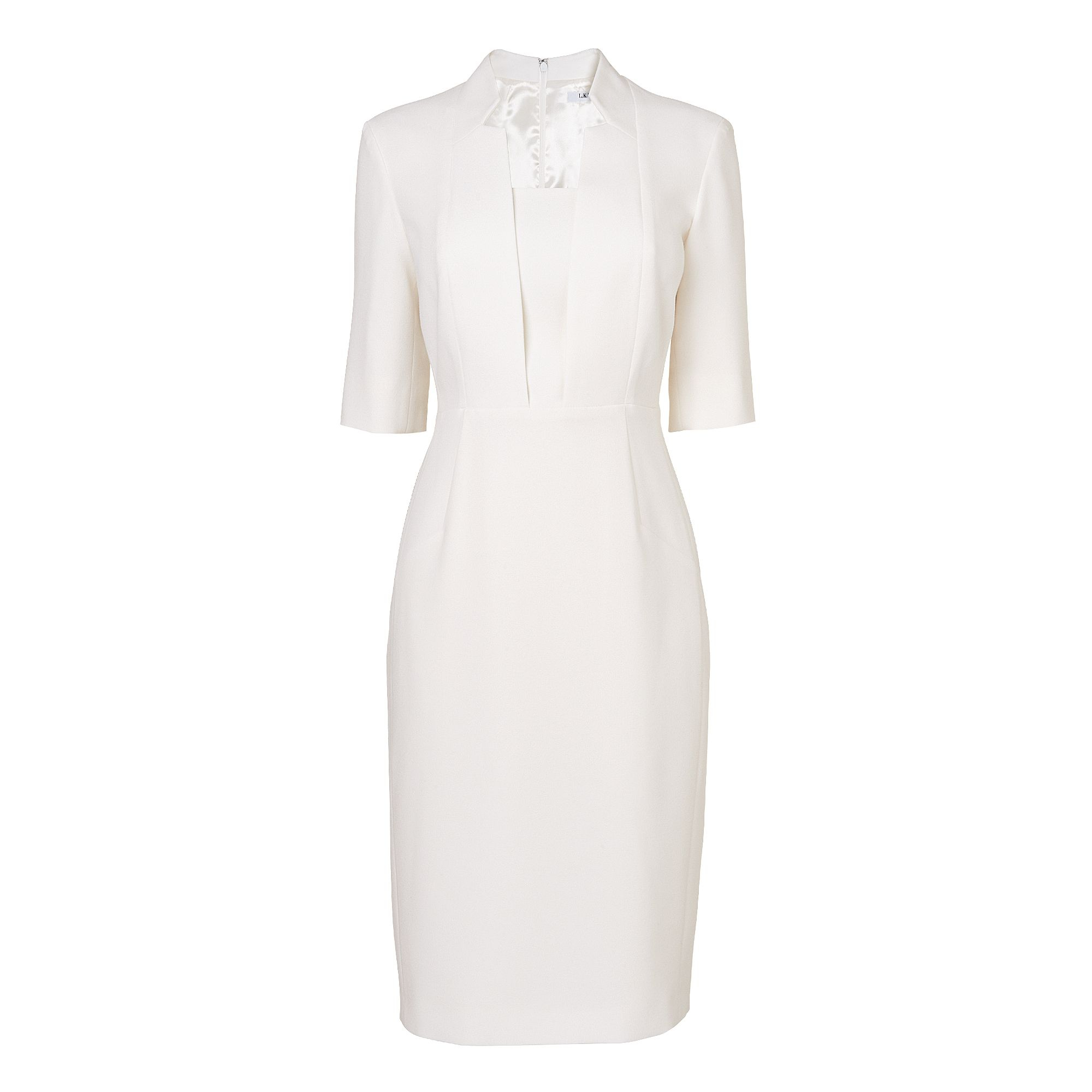 L.k.bennett Detroit Fitted Dress in Beige (Cream) | Lyst