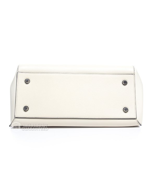 celine white leather bag  