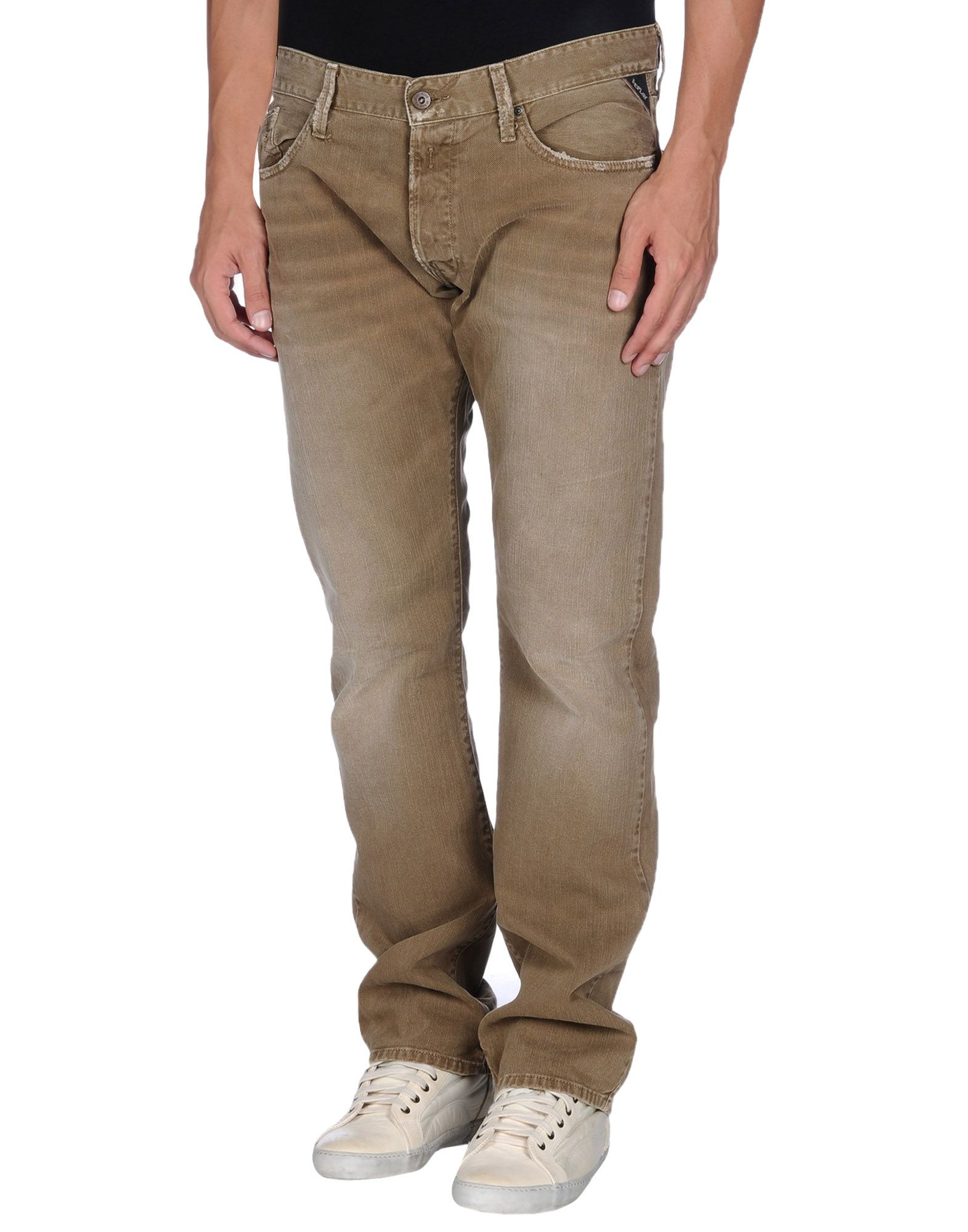 Replay Denim Trousers in Natural for Men | Lyst