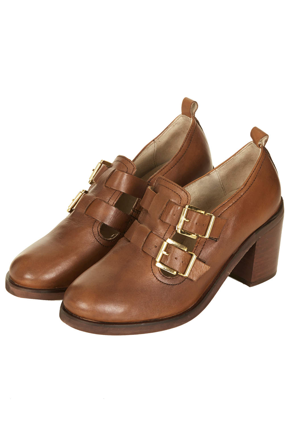 Jacques2 Double Buckle Shoes in Brown Lyst