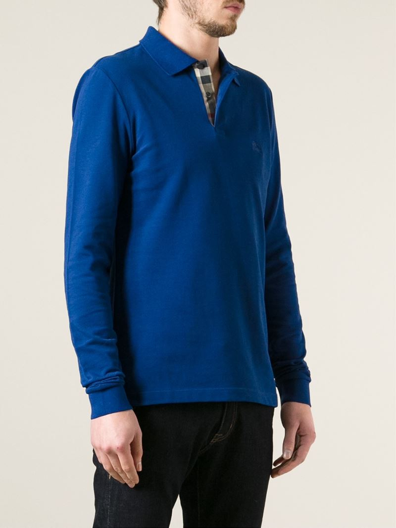 Lyst - Burberry Brit Classic Polo Shirt in Blue for Men