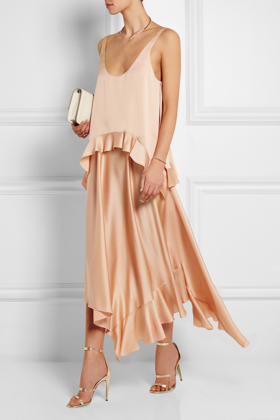 satin silk gown design