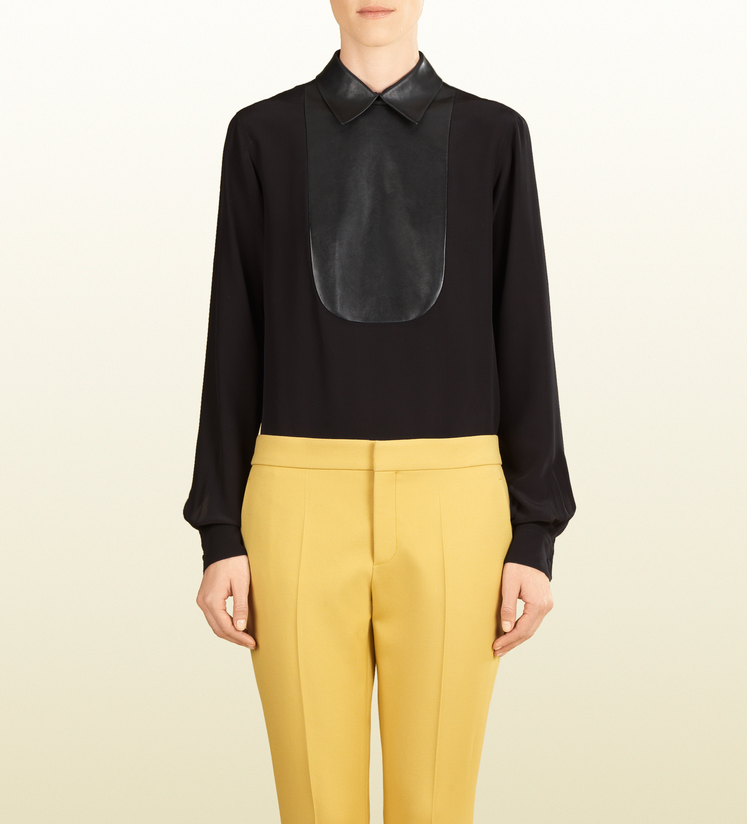 black gucci collar shirt