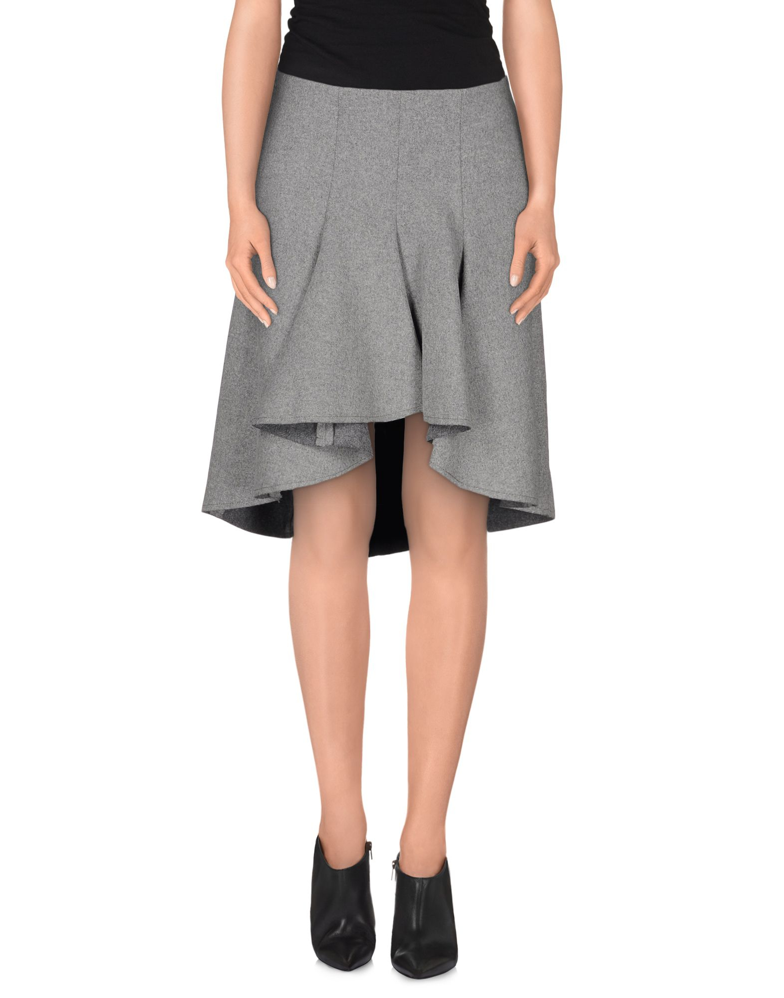 Dondup Knee Length Skirt In Gray Grey Lyst