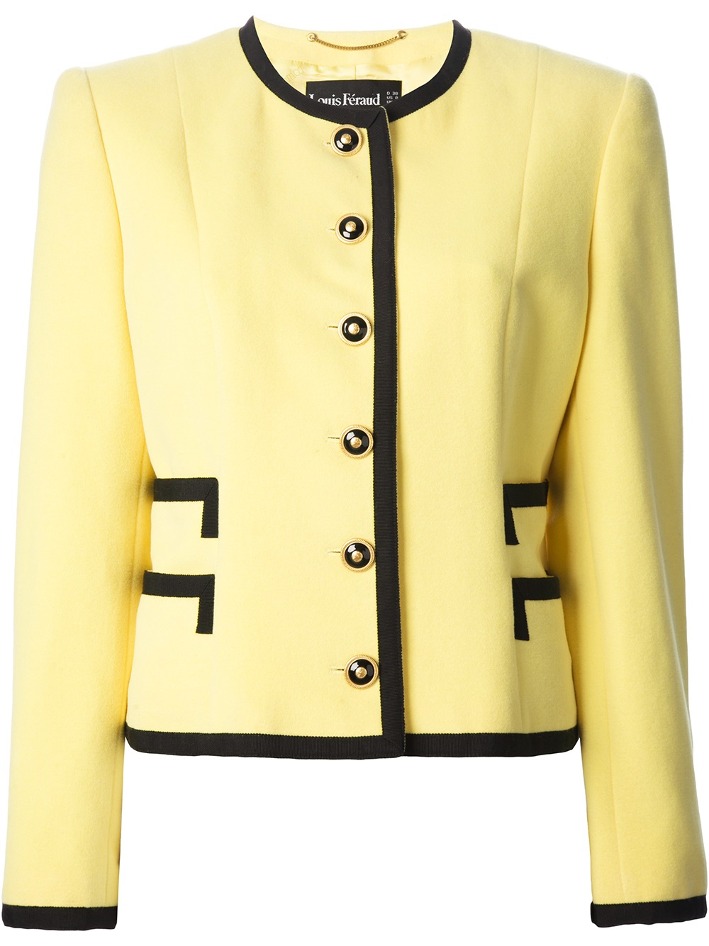Louis Feraud Vintage Bicolour Jacket in Yellow (yellow & orange) | Lyst