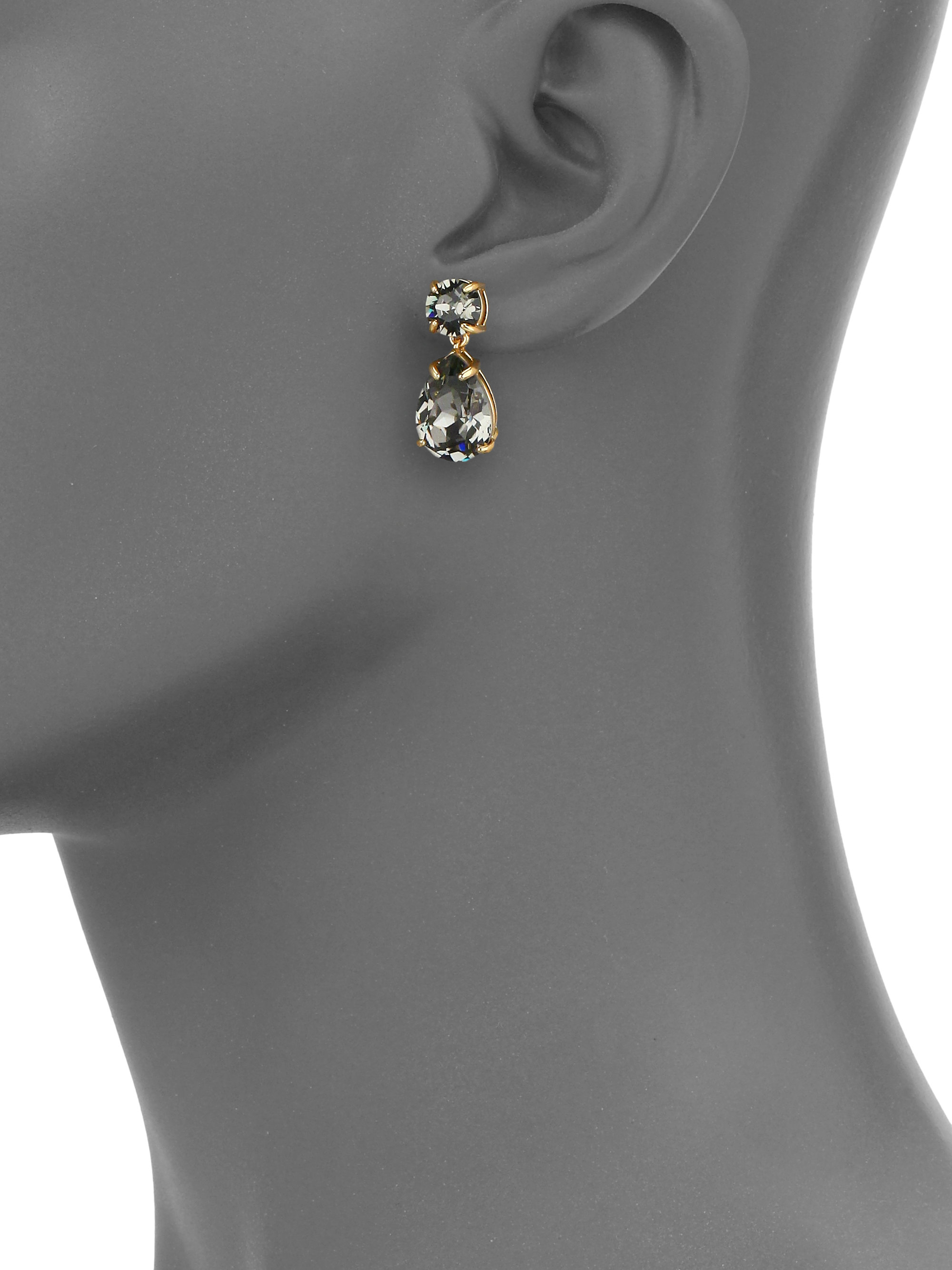 Lyst Kate Spade New York Fancy That Crystal Double Drop Earrings Gallery