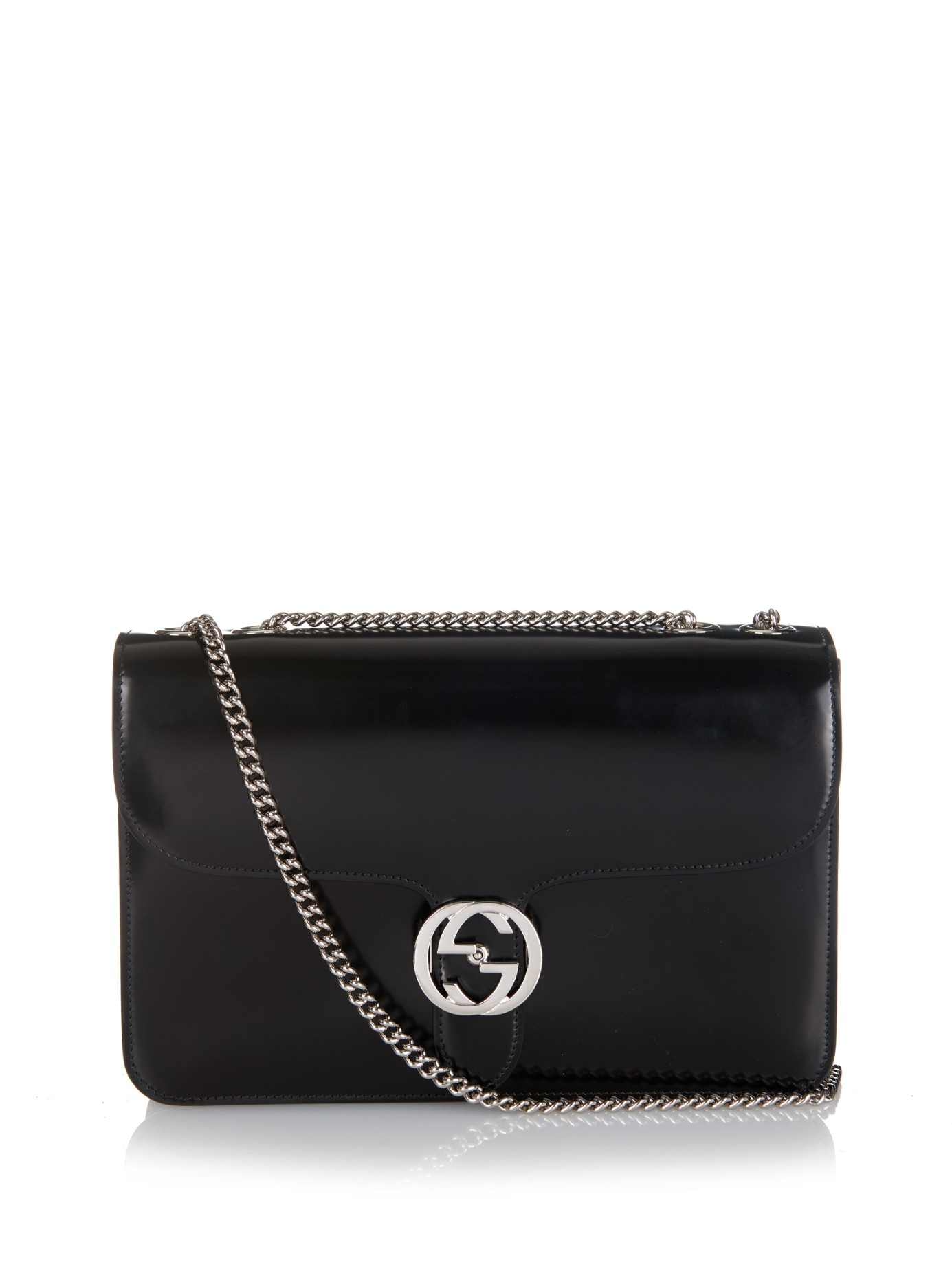 Gucci Line B Leather Bag in Black - Lyst