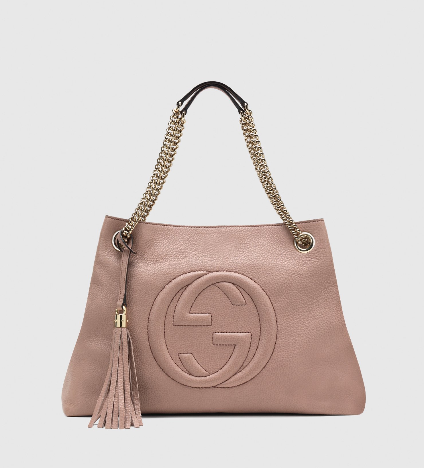 Lyst - Gucci Soho Leather Shoulder Bag in Natural