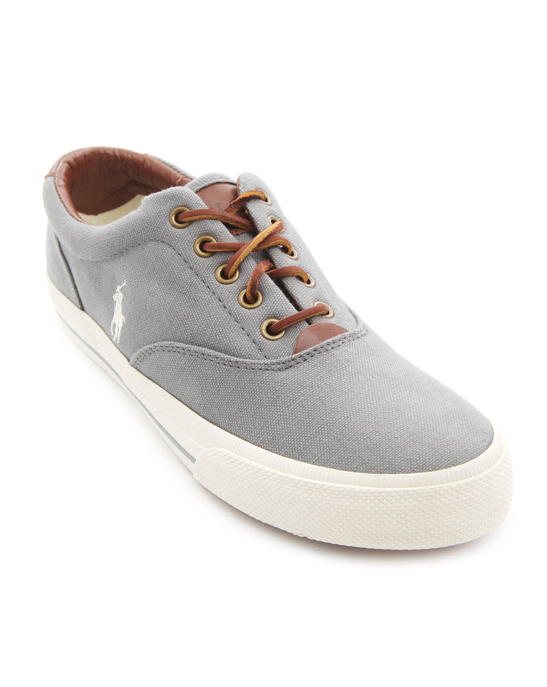 Polo Ralph Lauren Vaughn Grey Canvas Sneakers in Gray for Men (grey) | Lyst