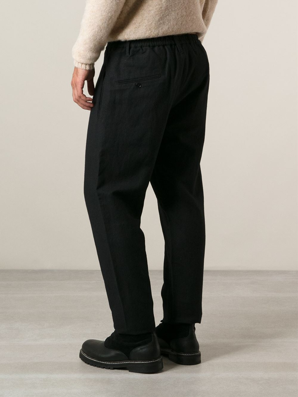 Lyst - Lemaire Relaxed Fit Trouser in Black for Men