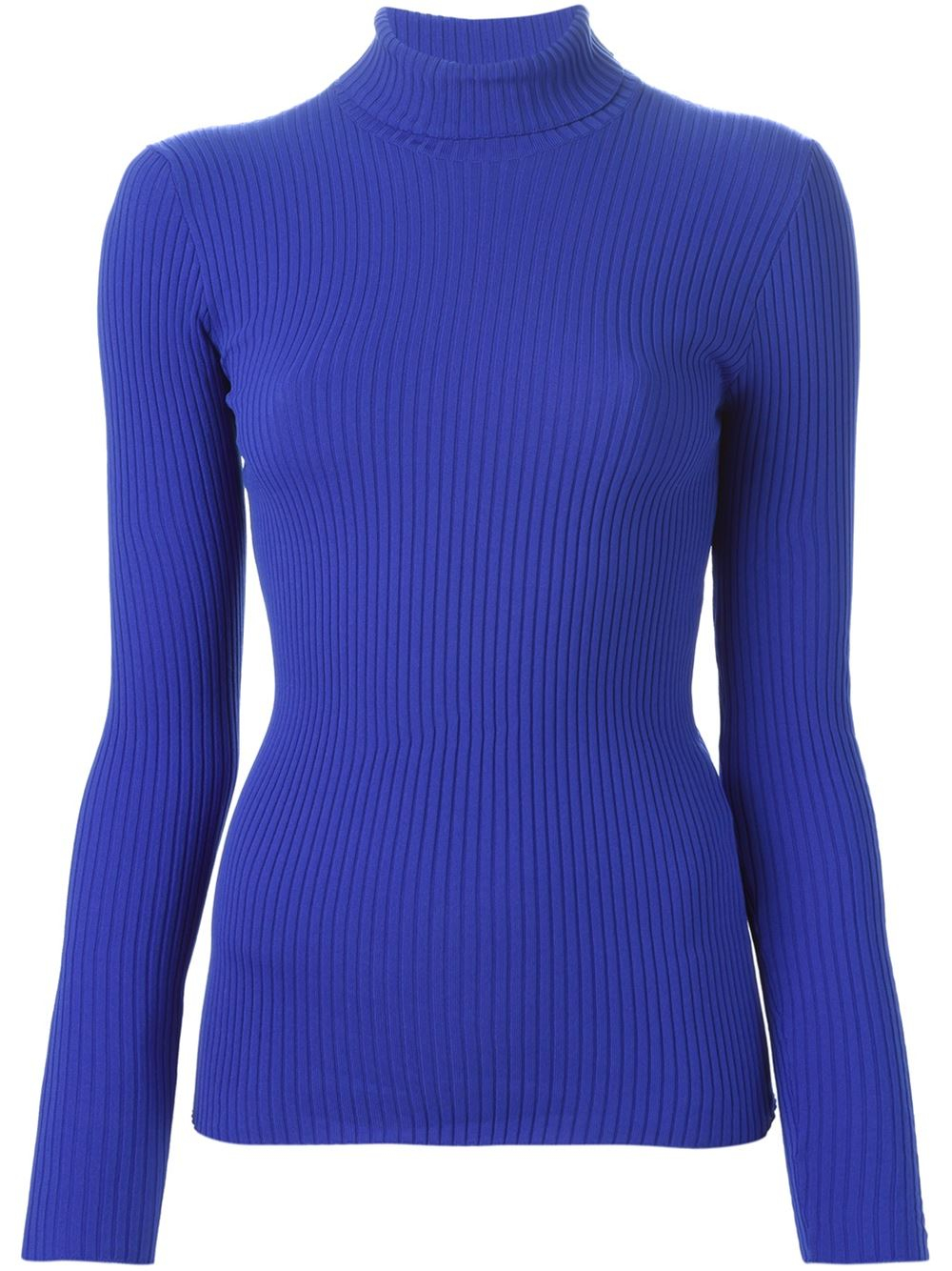 Msgm Funnel Neck Sweater in Blue | Lyst