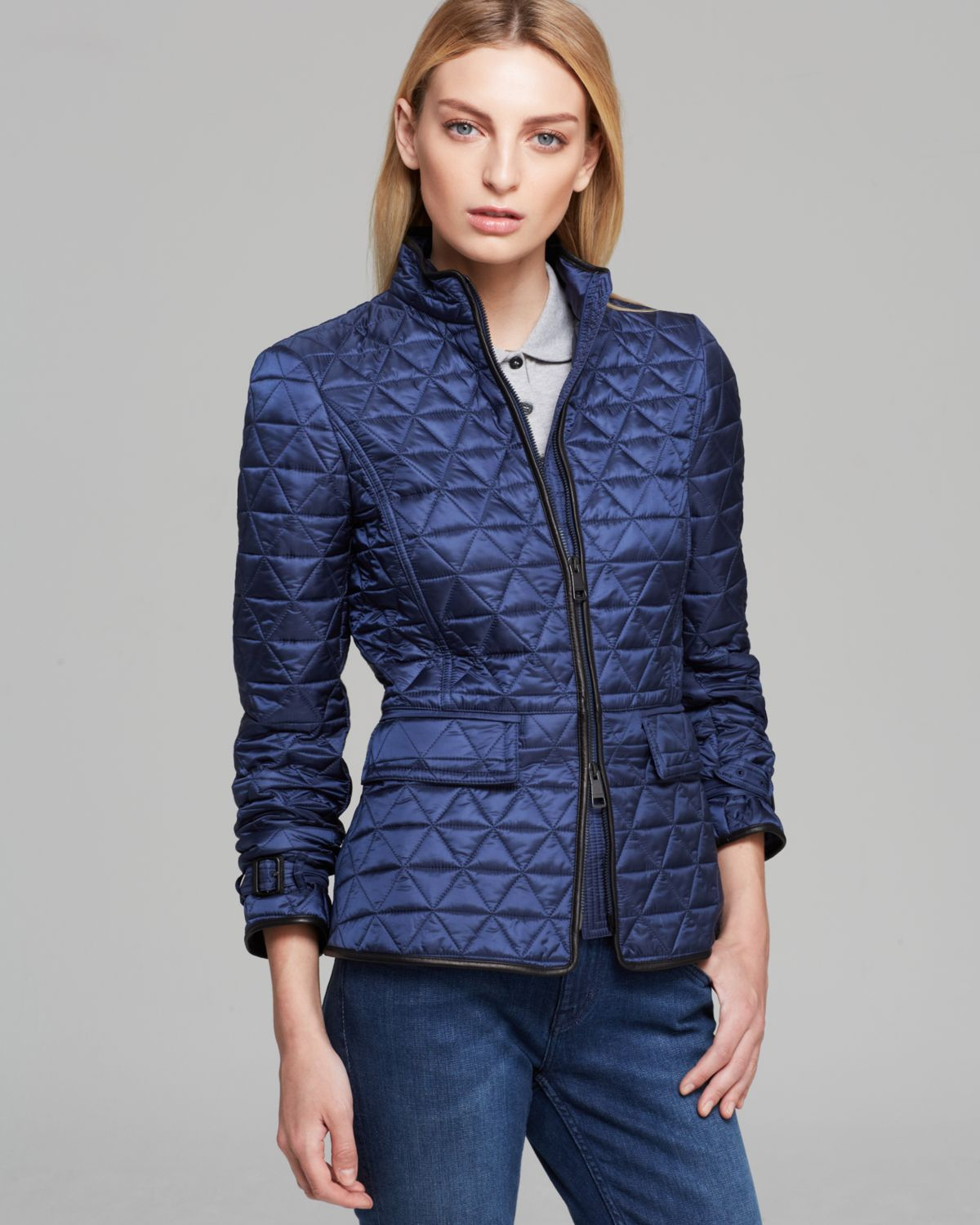 Lyst - Burberry Brit Laycroft Quilted Jacket in Blue