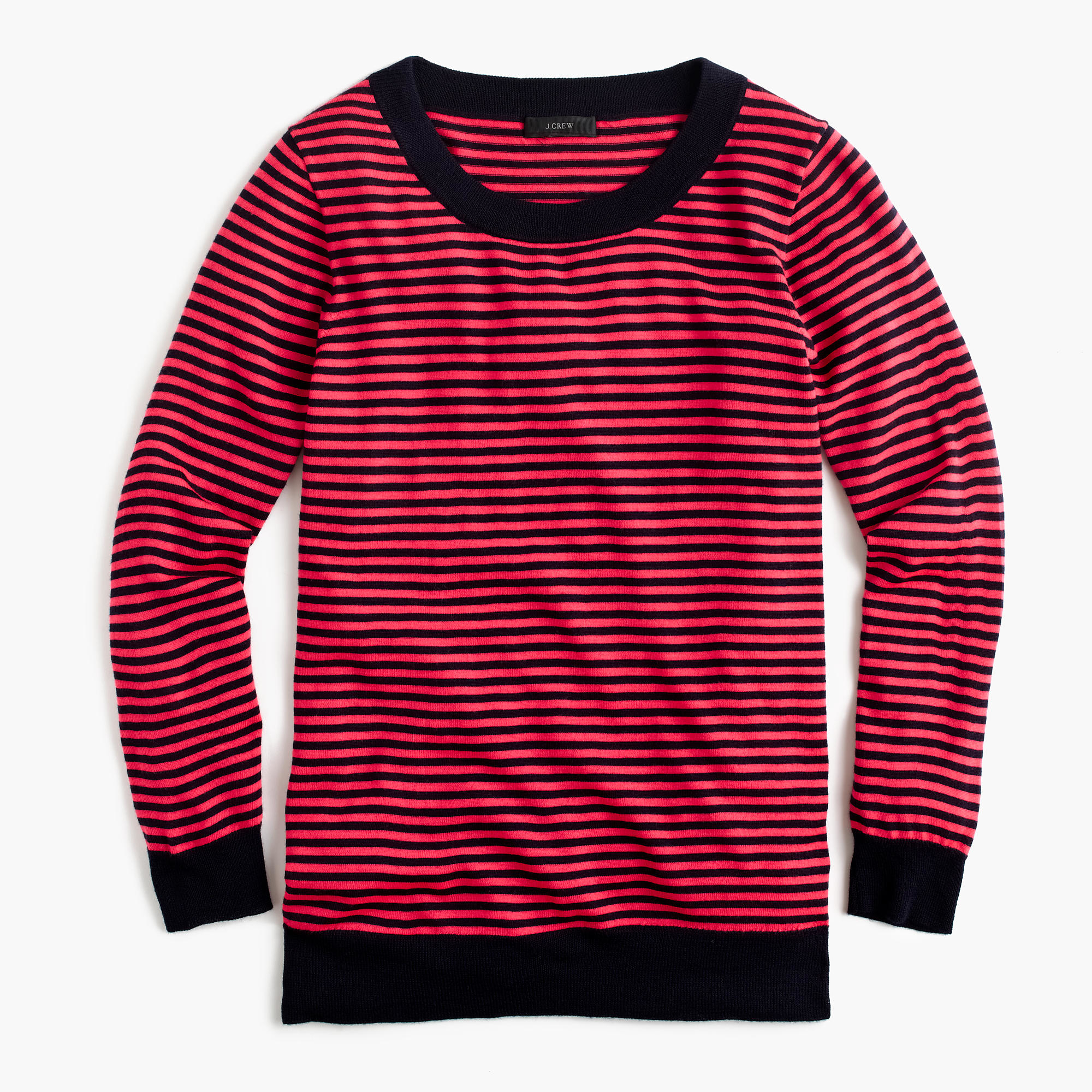 J.crew Tippi Sweater In Stripe in Red (navy watermelon) - Save 59% | Lyst