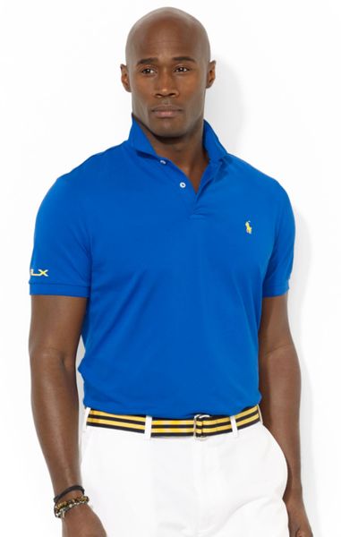Polo Ralph Lauren Performance Polo Shirt in Blue for Men (Marbella Blue ...