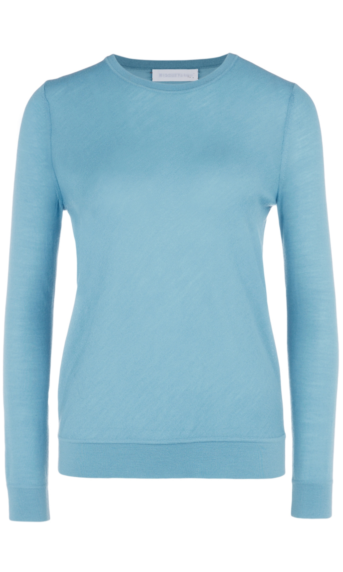 Nicole Farhi Bias Merino Jumper in Blue (Duck Egg) | Lyst