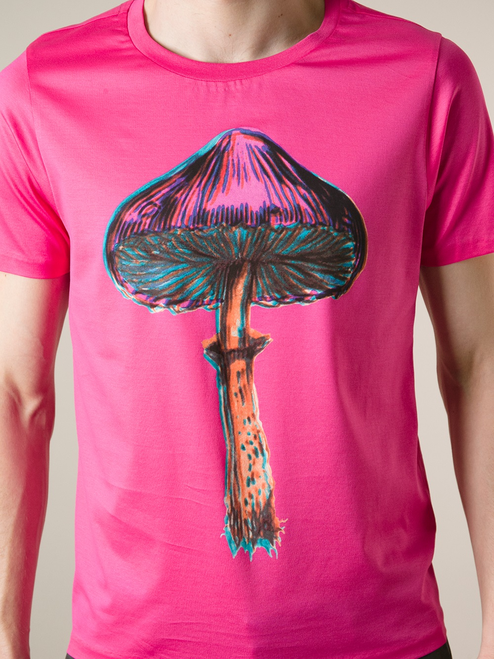 Paul Smith Mushroom Print T-Shirt in Pink for Men - Lyst