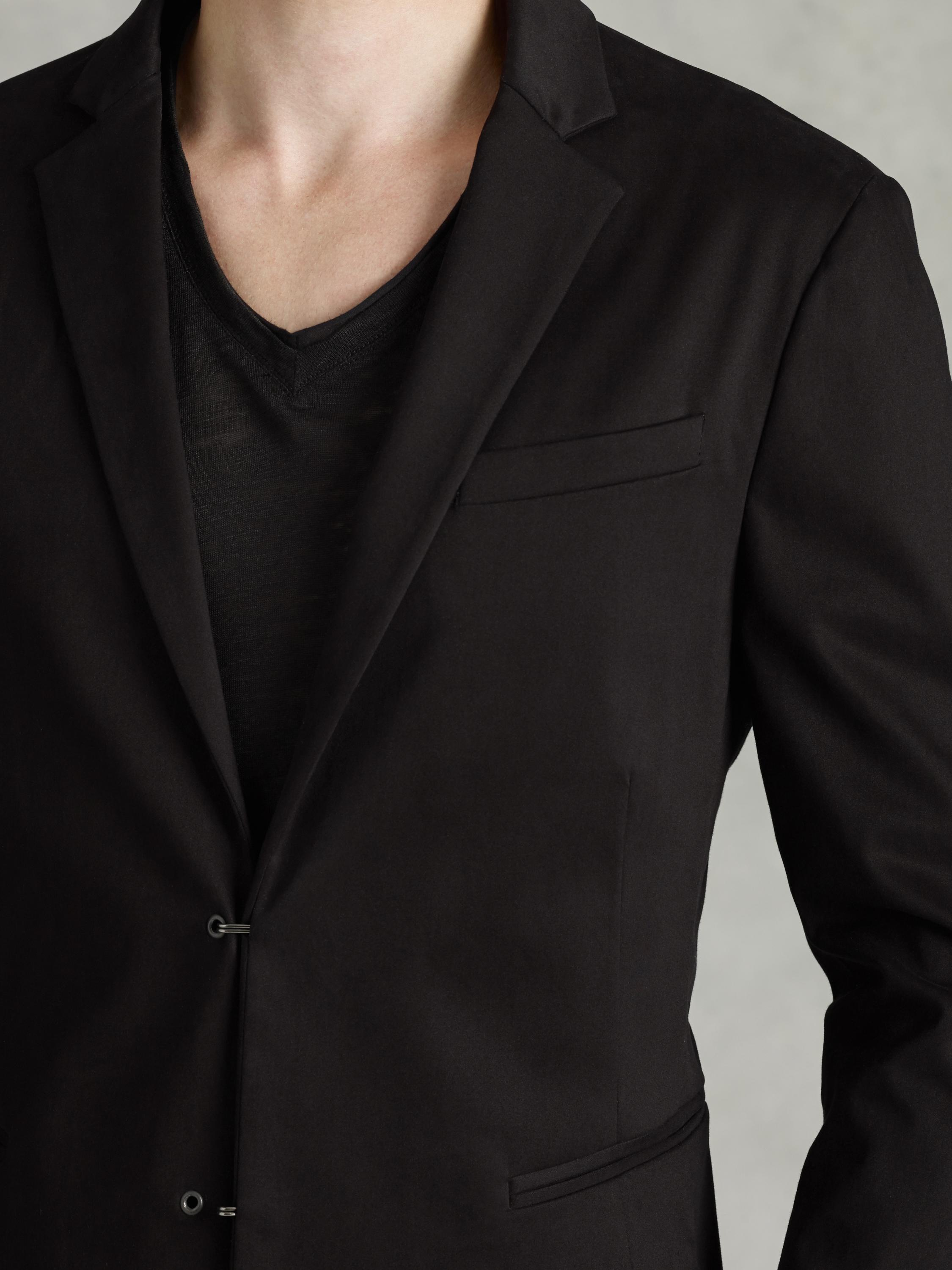 John Varvatos Hook and Eye Jacket in Black for Men Lyst