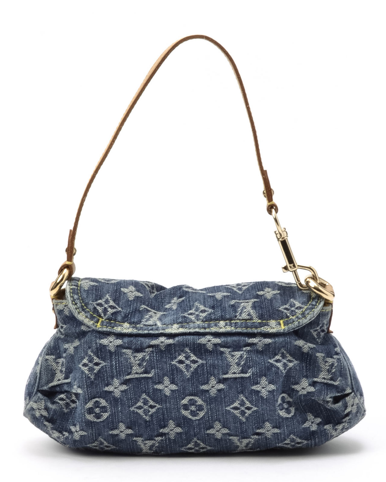 Lyst - Louis Vuitton Monogram Denim Mini Pleaty Handbag in Blue
