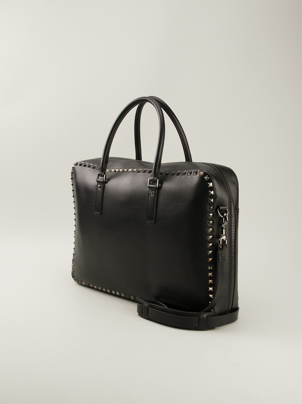 Valentino 'Rockstud' Laptop Bag in Black for Men | Lyst