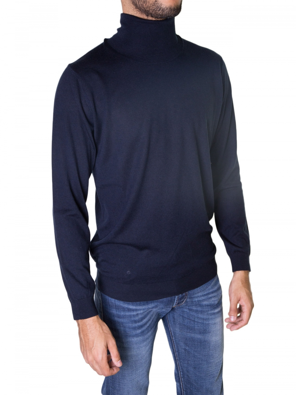 Laneus Blue Turtleneck Sweater in Blue for Men | Lyst