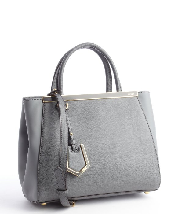 Lyst Fendi Grey Leather 2jours Pee Convertible Top Handle Bag Lyst Fendi Grey Leather 2jours Pee Convertible Top Handle Bag In Gray