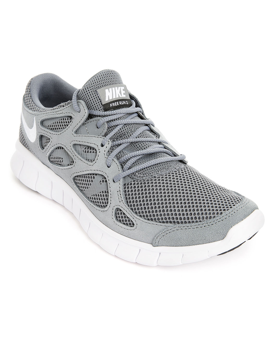Nike Grey Free Run 2.0 Suede And Mesh Sneakers in Gray for