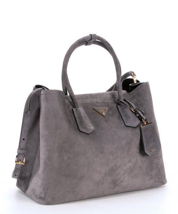 gray prada handbag