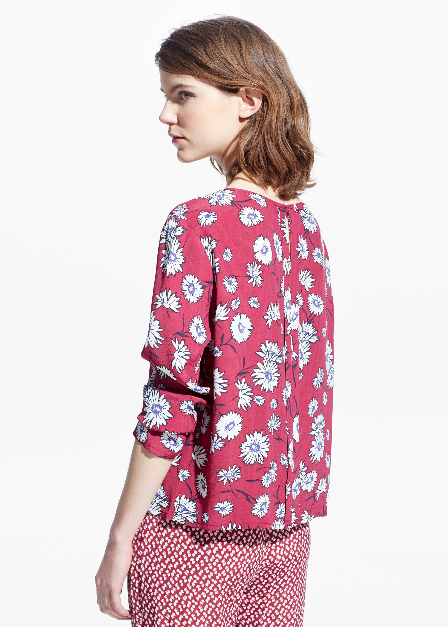 mango floral print flowy blouse