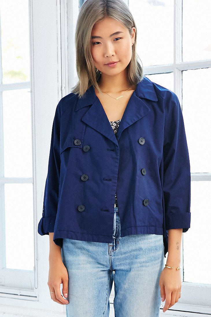 The Cropped Trench Coat Symphony Of Silk