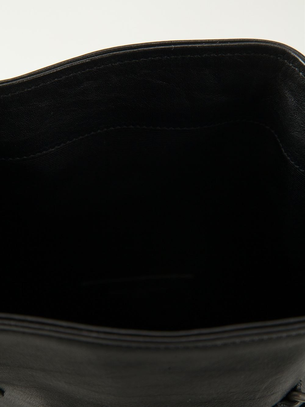 Saint laurent Anita Calf-Leather Shoulder Bag in Black | Lyst