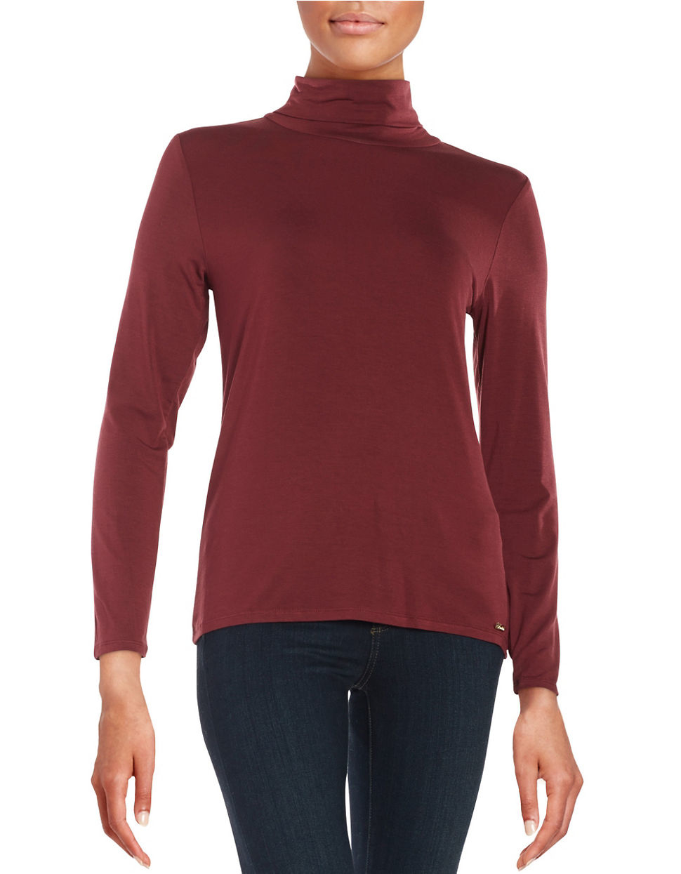 chocolate brown knit top