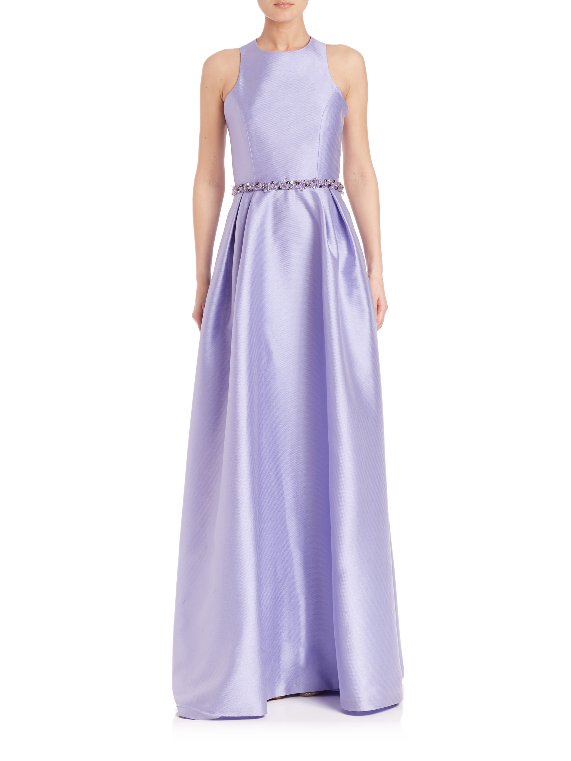 monique lhuillier purple gown