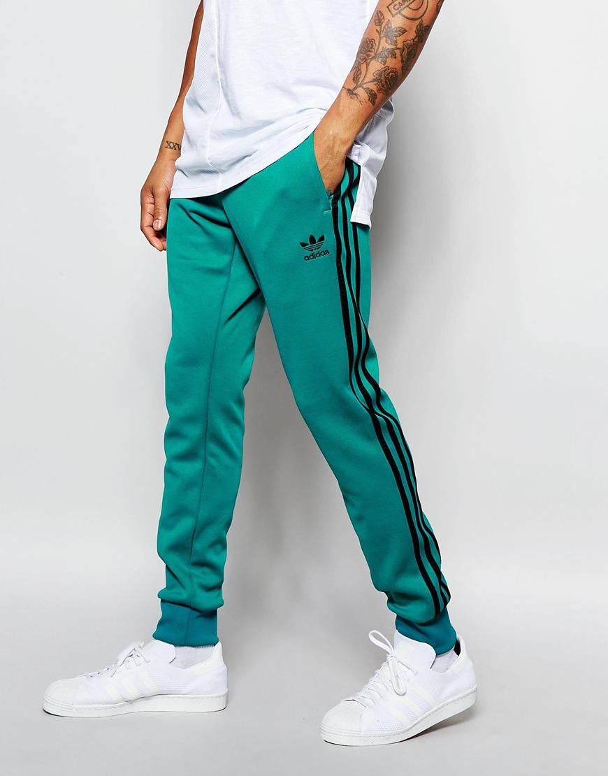 Lyst - Adidas Originals Superstar Cuffed Track Pants Aj6959 in Green ...