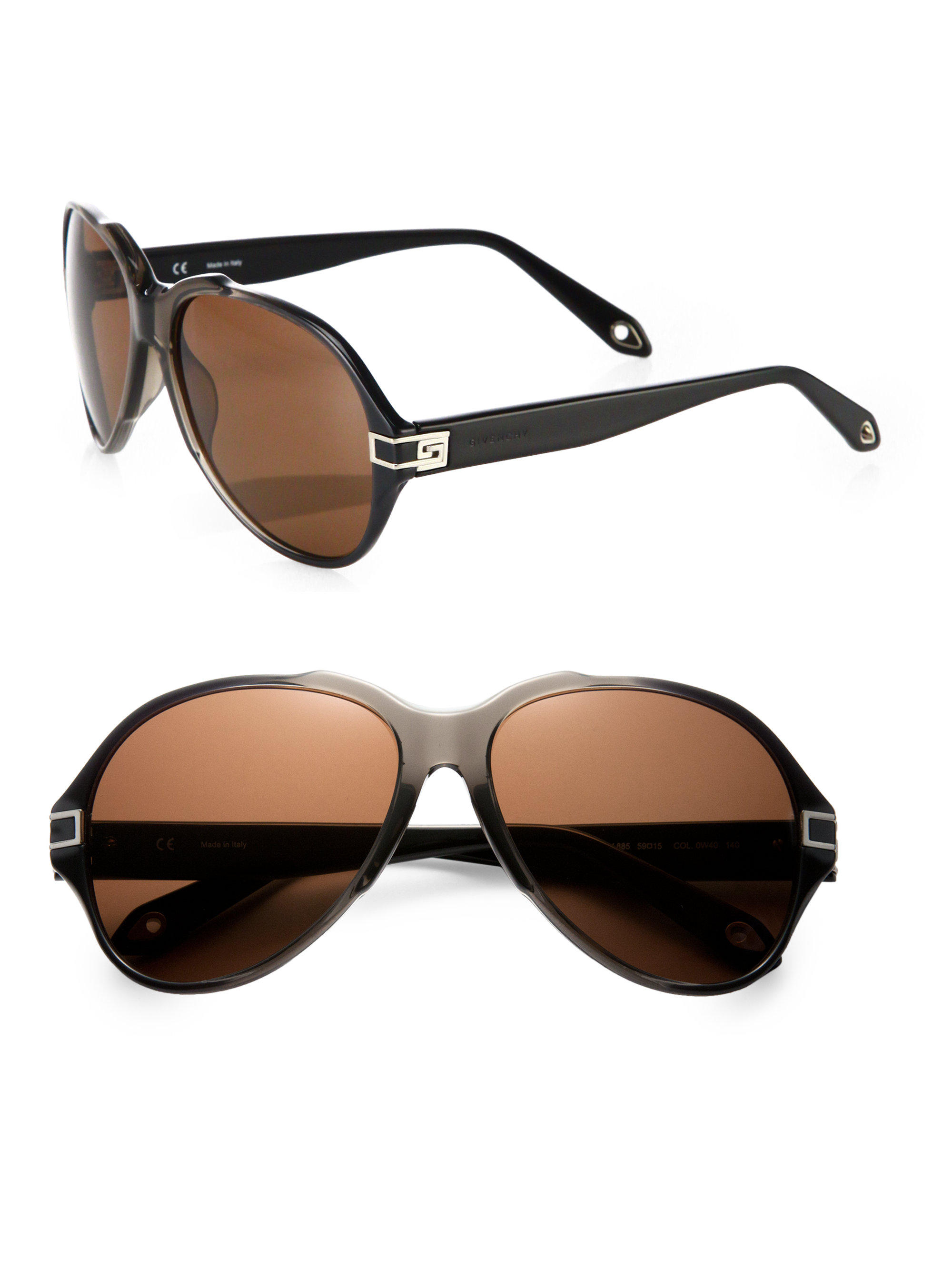 Givenchy Resin Aviator Sunglasses in Black for Men | Lyst