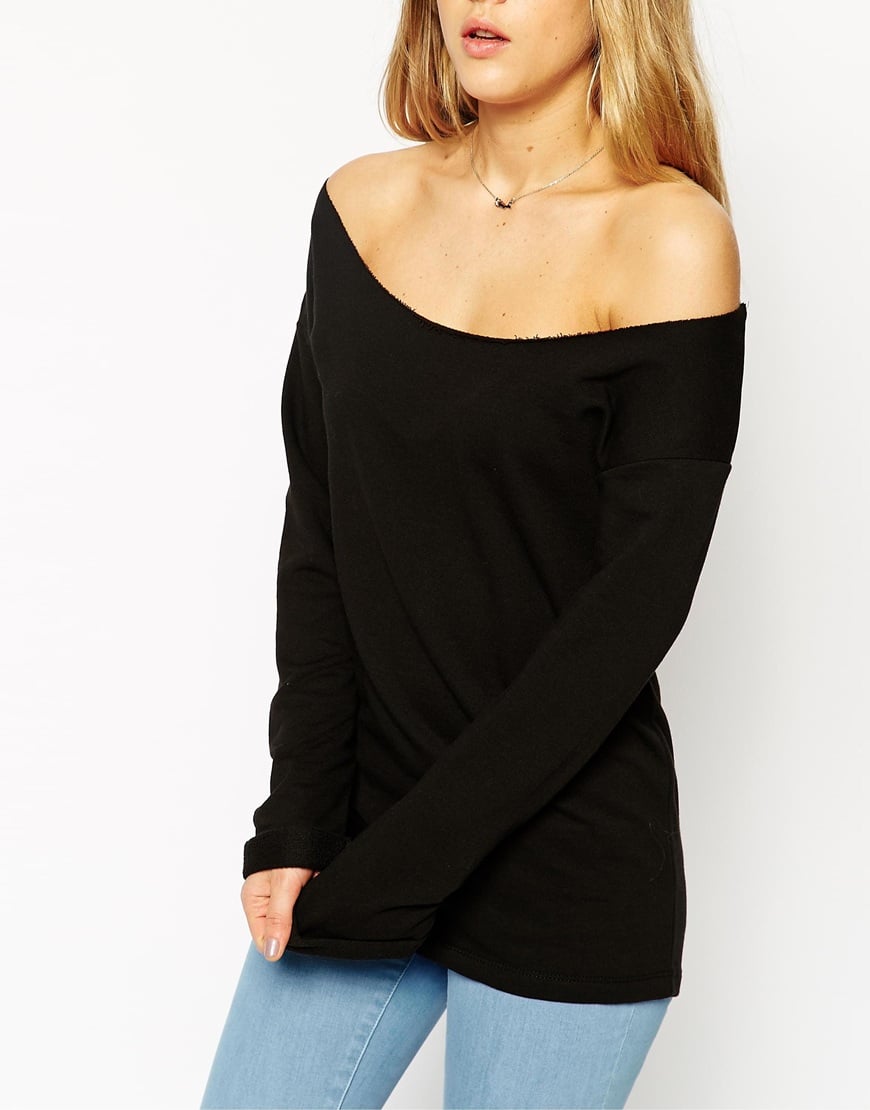 women's off the shoulder sweatshirts