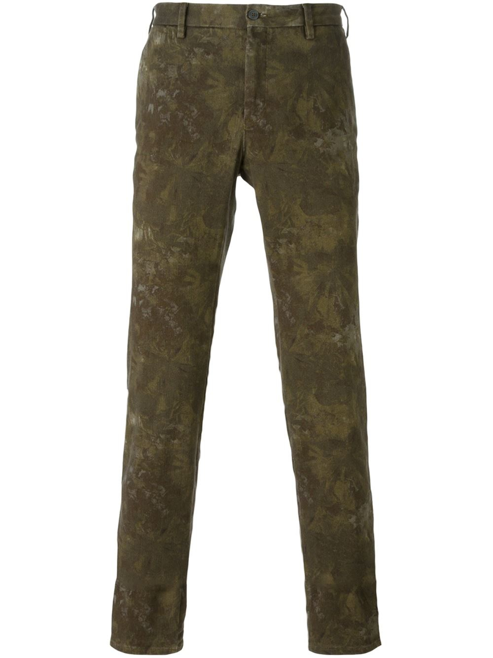 Lyst - PT01 Camouflage Print Slim Fit Trousers in Brown for Men
